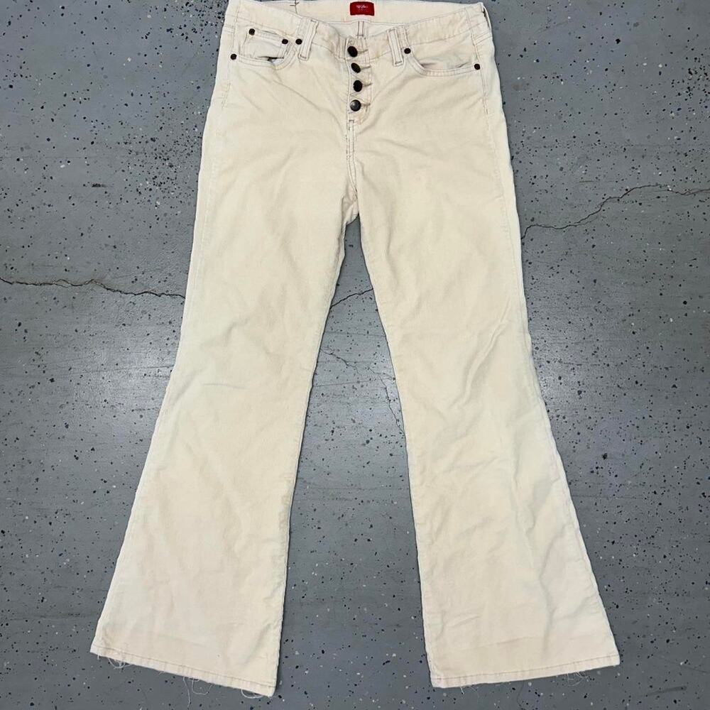 Y2K Cream corduroy mossimo flare pants